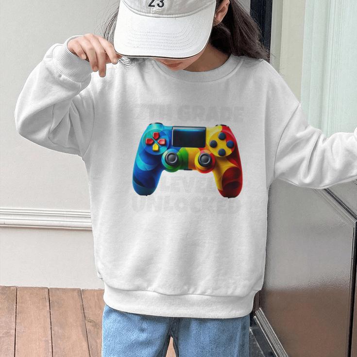 7th Grade Level Unlocked Back To School Gamer Boys Girls Graphic Kid Sweatshirt 7th Grade Level Unlocked Back To School Gamer Boys Girls Graphic Kid Sweatshirt