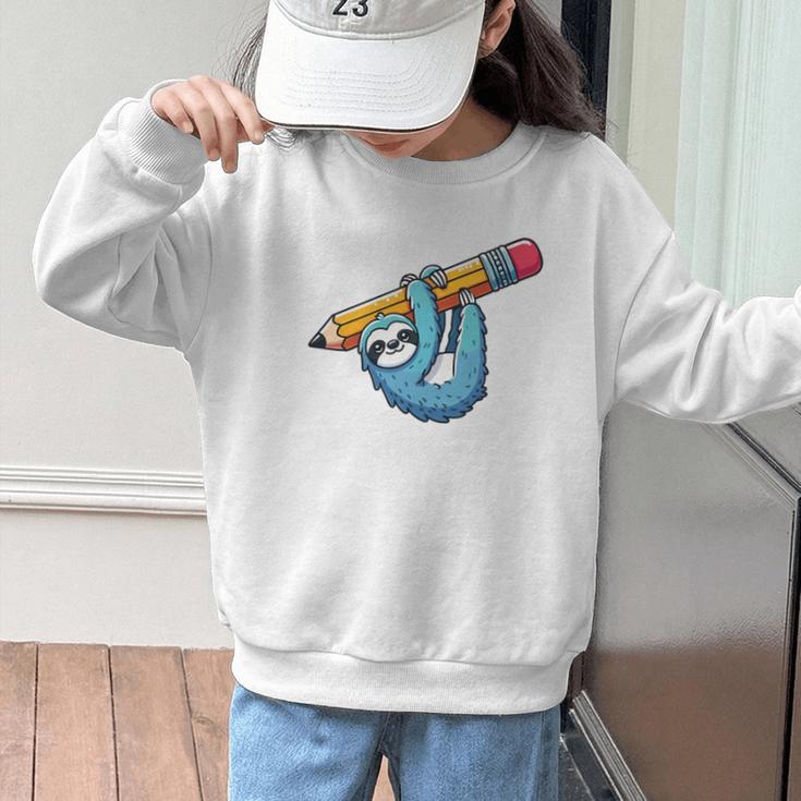 Back To School Seventh Grade Sloth Hanging Out In 7th Grade Performance Graphic Kid Sweatshirt Back To School Seventh Grade Sloth Hanging Out In 7th Grade Performance Graphic Kid Sweatshirt