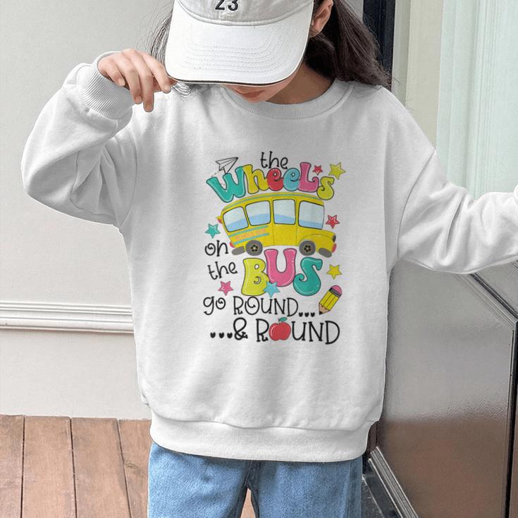 Back To School The WHEELS On The BUS Toddler Kids Boys Graphic Kid Sweatshirt Back To School The WHEELS On The BUS Toddler Kids Boys Graphic Kid Sweatshirt