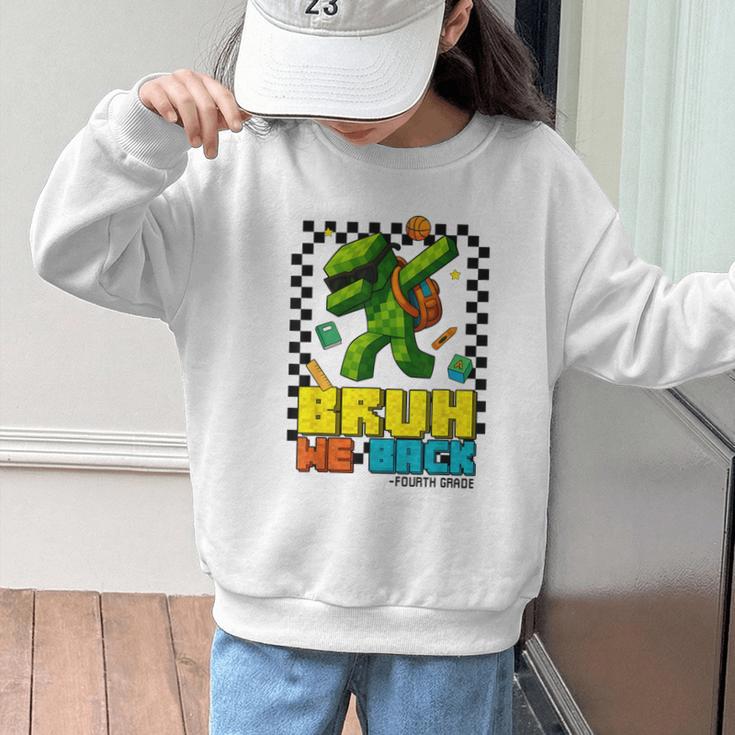 Bruh We Back 4th Grade Back To School Gamer Dabbing Boy Kids Graphic Kid Sweatshirt Bruh We Back 4th Grade Back To School Gamer Dabbing Boy Kids Graphic Kid Sweatshirt