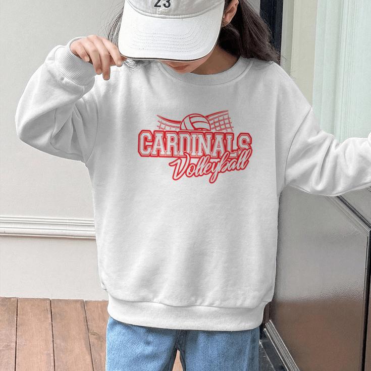 Cardinals Volleyball Back To School Spirit R Graphic Kid Sweatshirt