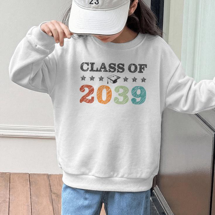 Class Of 2039 Grow With Me Back To School Graduation Graphic Kid Sweatshirt