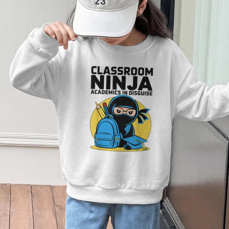 Classroom Ninja Academics In Disguise Back To School Student Graphic Kid Sweatshirt