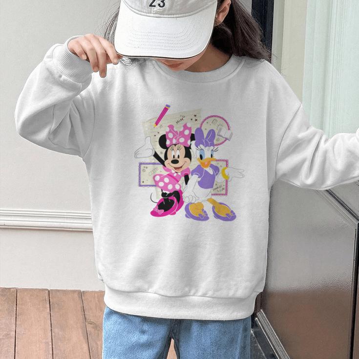 Disney Minnie & Daisy Back To School Best Friends BFFs Graphic Kid Sweatshirt Disney Minnie & Daisy Back To School Best Friends BFFs Graphic Kid Sweatshirt