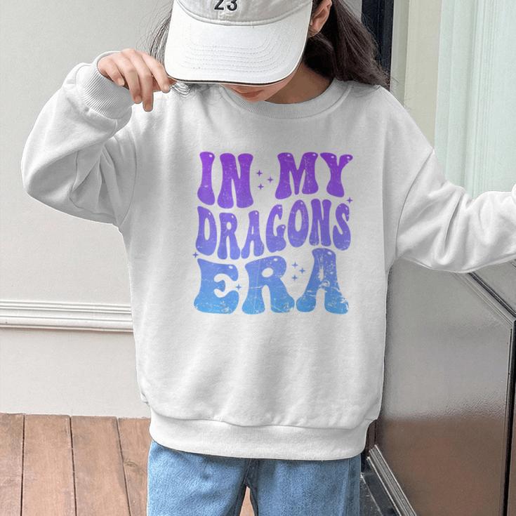 In My Dragons Era Back To School Spirit Game Retro Groovy Graphic Kid Sweatshirt In My Dragons Era Back To School Spirit Game Retro Groovy Graphic Kid Sweatshirt