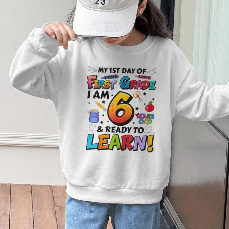 First 1st Grade First Day Of School Back To School Kids Graphic Kid Sweatshirt First 1st Grade First Day Of School Back To School Kids Graphic Kid Sweatshirt