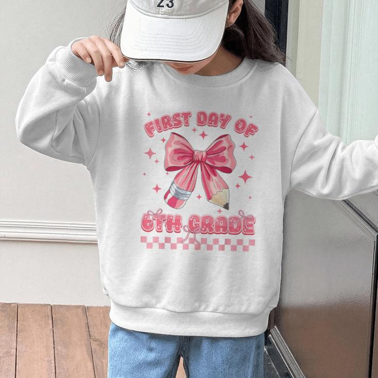 First Day Of 6th Grade Coquette Back To School Girls Kids Graphic Kid Sweatshirt First Day Of 6th Grade Coquette Back To School Girls Kids Graphic Kid Sweatshirt