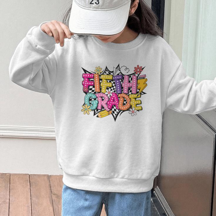 First Day Of School Fifth Grade Back To School Kids Graphic Kid Sweatshirt First Day Of School Fifth Grade Back To School Kids Graphic Kid Sweatshirt