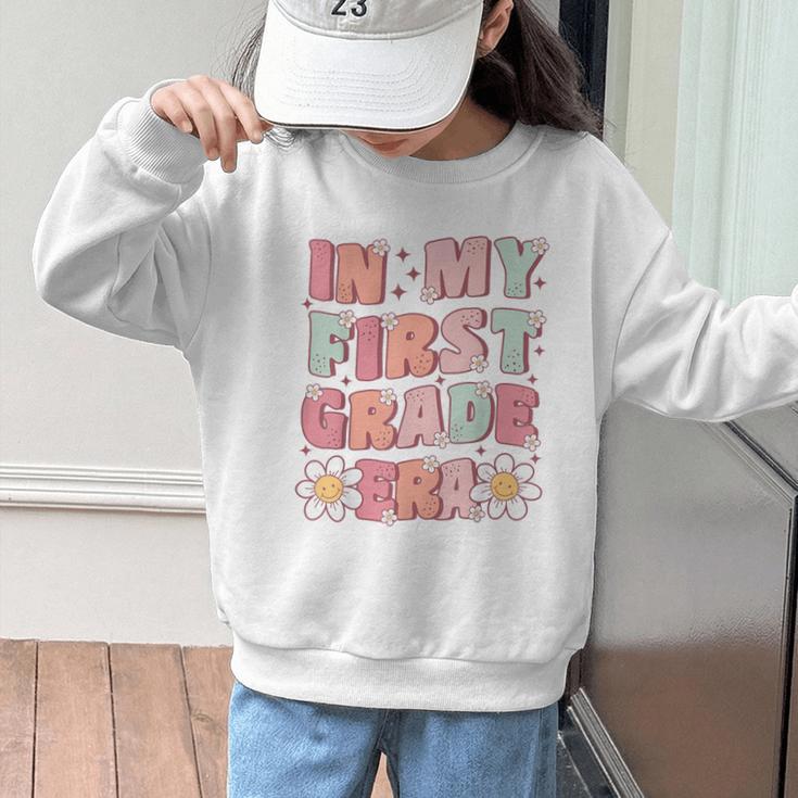 In My First Grade Era Cute Groovy 1st Grade Back To School Graphic Kid Sweatshirt