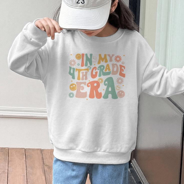 In My Fourth Grade Era Retro 4th Grade Back To School Graphic Kid Sweatshirt