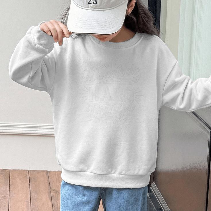 We Can Do Hard Things – Motivational Back To School Inspire Premium Tri-Blend Graphic Kid Sweatshirt We Can Do Hard Things – Motivational Back To School Inspire Premium Tri-Blend Graphic Kid Sweatshirt