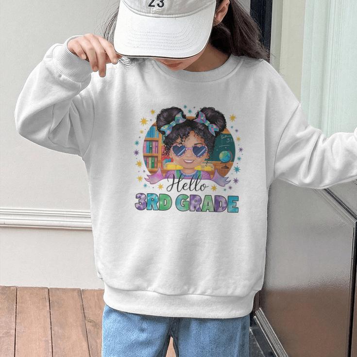 Hello 3rd Grade Girl Back To School Kids Boys Girls Graphic Kid Sweatshirt Hello 3rd Grade Girl Back To School Kids Boys Girls Graphic Kid Sweatshirt