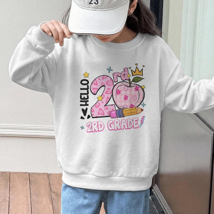 Hello Second 2nd Grade Leopard Tie Dye Girl Back To School Graphic Kid Sweatshirt Hello Second 2nd Grade Leopard Tie Dye Girl Back To School Graphic Kid Sweatshirt