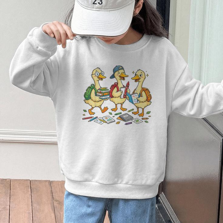 Kindergarten 1st Grade Goose Back To School Boys Graphic Kid Sweatshirt