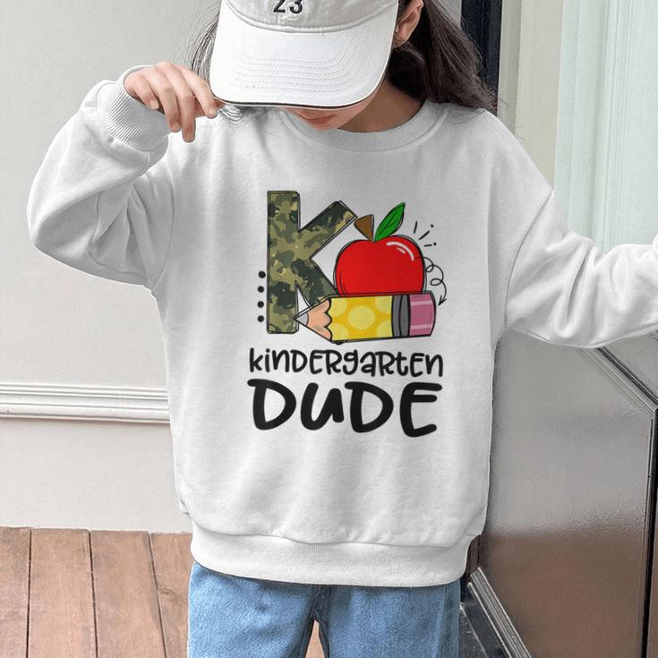 Kindergarten Dude Student Kindergarten Squad Back To School Graphic Kid Sweatshirt