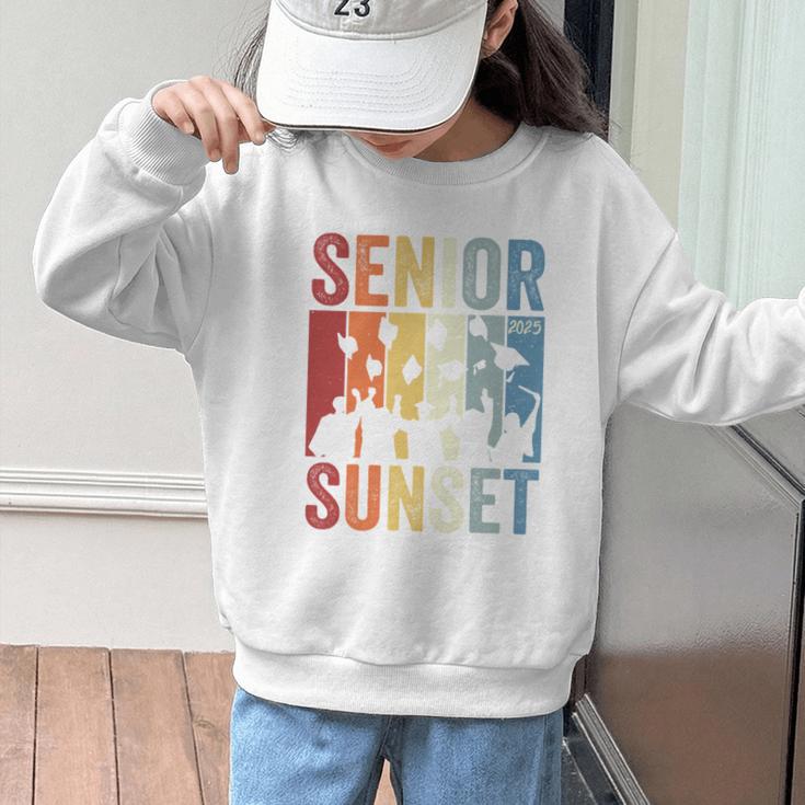 Last First Day Senior Sunset Class Of 2025 Back To School Performance Graphic Kid Sweatshirt