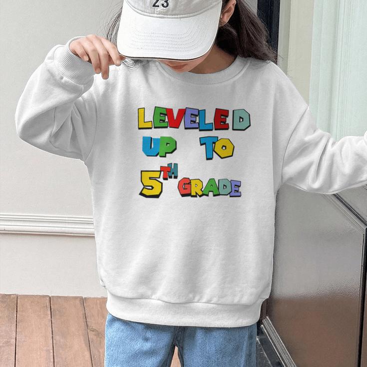 Leveled Up To 5th Grade Back To School Kids Boys Premium Tri-Blend Graphic Kid Sweatshirt Leveled Up To 5th Grade Back To School Kids Boys Premium Tri-Blend Graphic Kid Sweatshirt