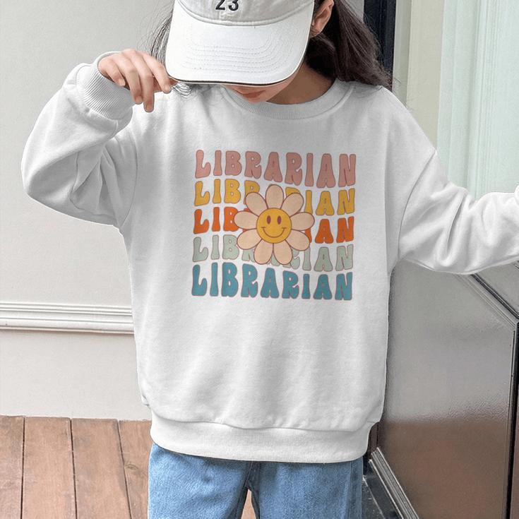 Librarian Retro Find Me At The Library Back To School Graphic Kid Sweatshirt Librarian Retro Find Me At The Library Back To School Graphic Kid Sweatshirt