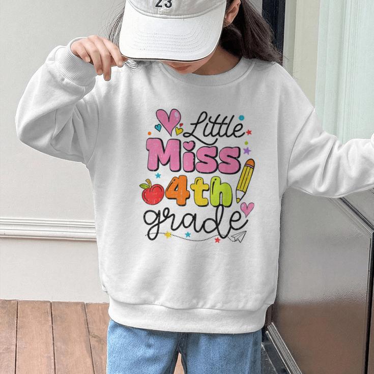 Little Miss 4th Grade Back To School Cute Fourth Grade Girls Graphic Kid Sweatshirt Little Miss 4th Grade Back To School Cute Fourth Grade Girls Graphic Kid Sweatshirt