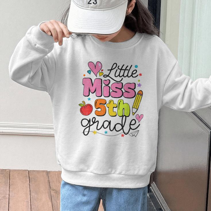 Little Miss 5th Grade Back To School Cute Fifth Grade Girls Graphic Kid Sweatshirt Little Miss 5th Grade Back To School Cute Fifth Grade Girls Graphic Kid Sweatshirt