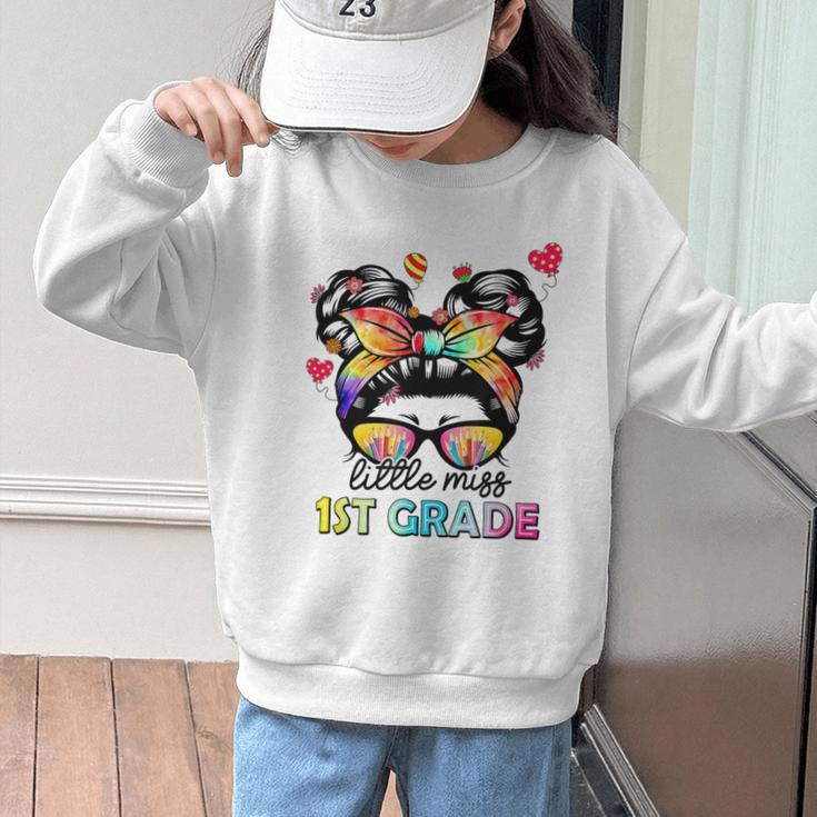Little Miss First Grade Back To School 1st Grade Girls Graphic Kid Sweatshirt Little Miss First Grade Back To School 1st Grade Girls Graphic Kid Sweatshirt