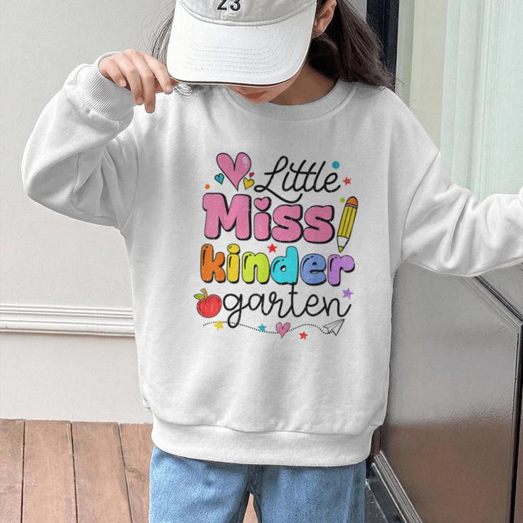 Little Miss Kindergarten Back To School Cute Kinder Girls Graphic Kid Sweatshirt Little Miss Kindergarten Back To School Cute Kinder Girls Graphic Kid Sweatshirt