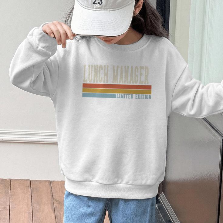 Lunch Manager Week Retro Vintage Back To School Day Premium Tri-Blend Graphic Kid Sweatshirt Lunch Manager Week Retro Vintage Back To School Day Premium Tri-Blend Graphic Kid Sweatshirt