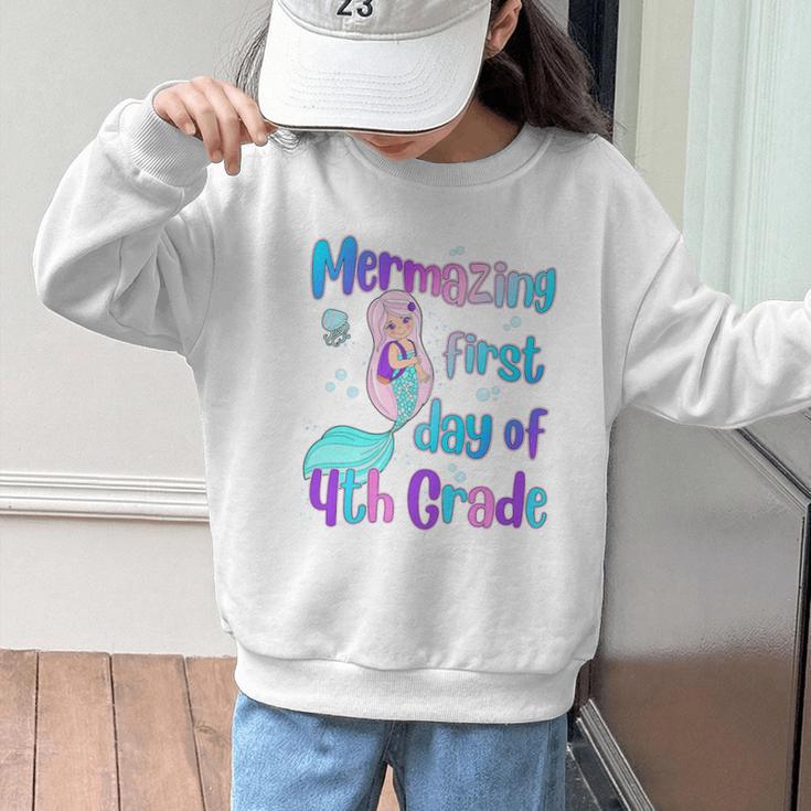 Mermazing First Day Of Fourth Grade Back To School Mermaid Premium Tri-Blend Graphic Kid Sweatshirt Mermazing First Day Of Fourth Grade Back To School Mermaid Premium Tri-Blend Graphic Kid Sweatshirt