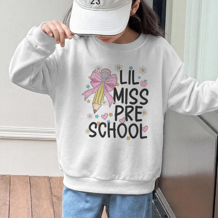 Preschool Little Miss Back To School Girls Kids Preschool Graphic Kid Sweatshirt