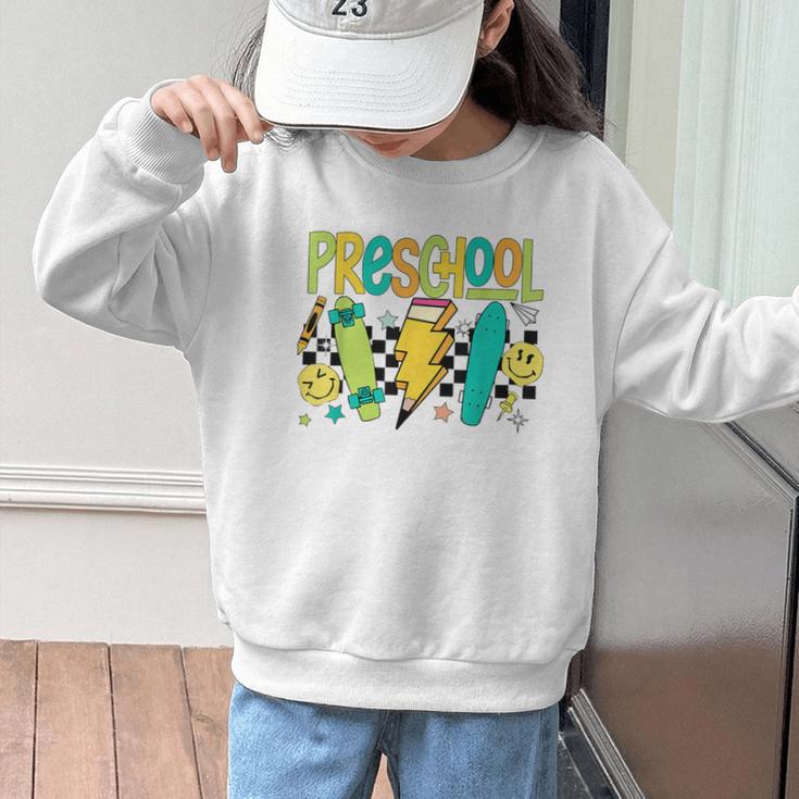 Preschool Skateboard Back To School Boy Girl Kid Graphic Kid Sweatshirt Preschool Skateboard Back To School Boy Girl Kid Graphic Kid Sweatshirt