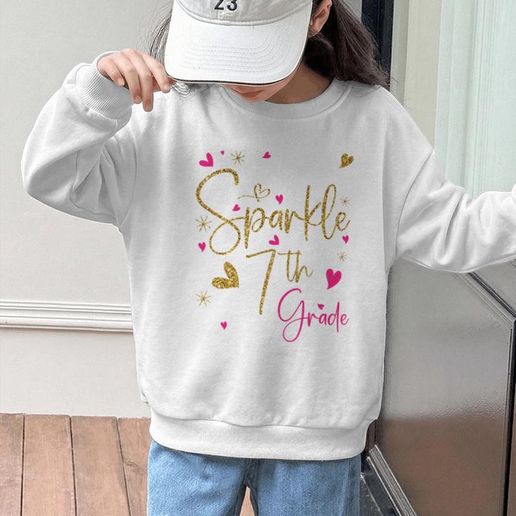 Ready To Sparkle 7th Grade Back To School For Girls Performance Graphic Kid Sweatshirt Ready To Sparkle 7th Grade Back To School For Girls Performance Graphic Kid Sweatshirt