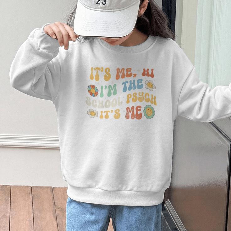 School Psych Psychologist Back To School Groovy Vintage Graphic Kid Sweatshirt School Psych Psychologist Back To School Groovy Vintage Graphic Kid Sweatshirt