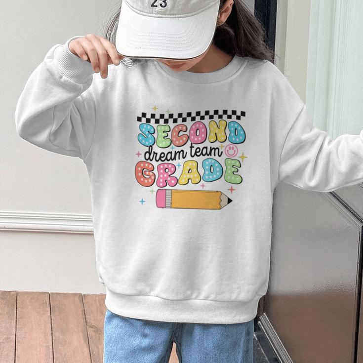 Second Grade Dream Team Back To School First Day Of School Performance Graphic Kid Sweatshirt Second Grade Dream Team Back To School First Day Of School Performance Graphic Kid Sweatshirt