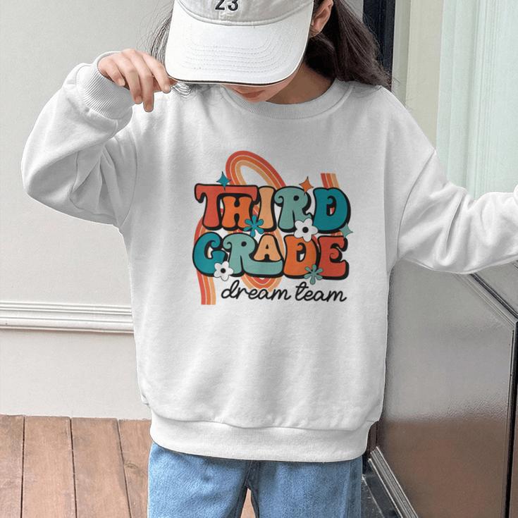 Third Grade Dream Team 1st Day Of 3rd Grade Back To School Graphic Kid Sweatshirt Third Grade Dream Team 1st Day Of 3rd Grade Back To School Graphic Kid Sweatshirt