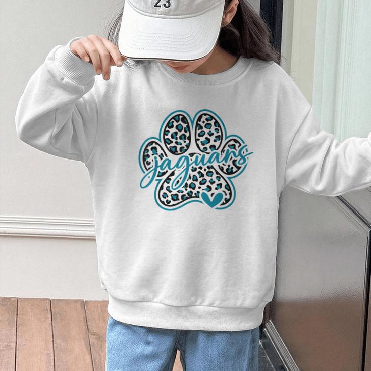 Vintage Jaguar School Sports Team Spirit Back To School Graphic Kid Sweatshirt