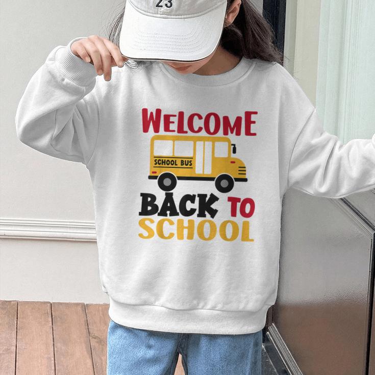 Welcome Back To School For Bus Drivers First Day Of School Graphic Kid Sweatshirt