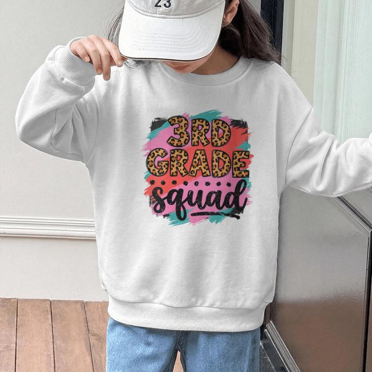 Women's Third 3rd Grade Squad Back To School Animal Print Girl Tee Graphic Kid Sweatshirt