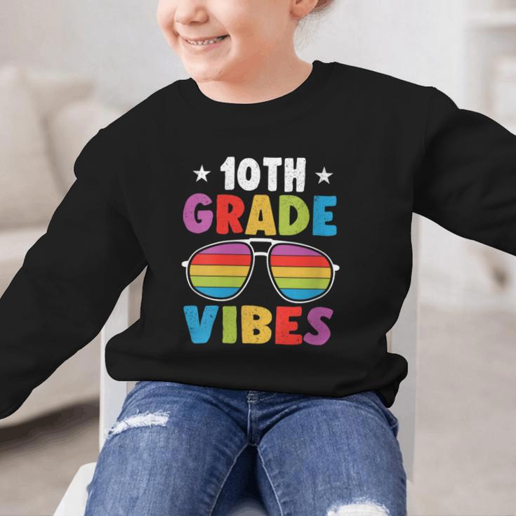 10th Grade Back To School Sunglasses Vibes Retro First Day Graphic Kid Sweatshirt 10th Grade Back To School Sunglasses Vibes Retro First Day Graphic Kid Sweatshirt