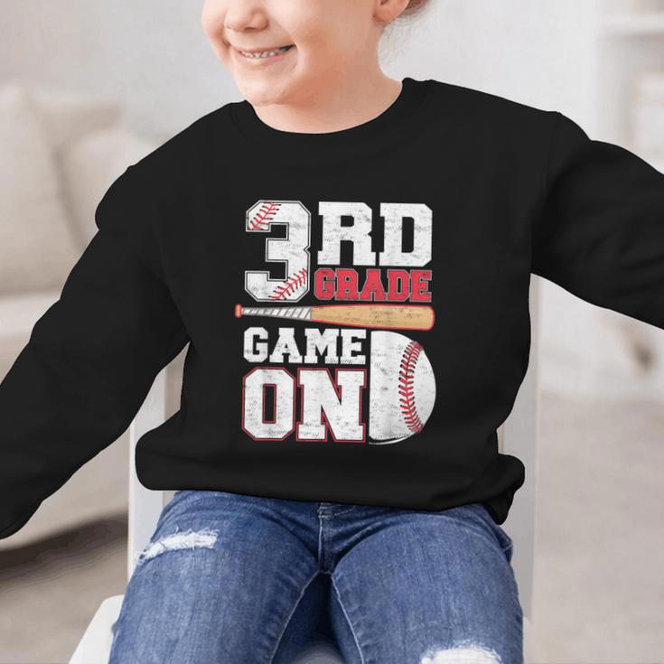 3rd Grade Game On Back To School Baseball Boy Third Grade Graphic Kid Sweatshirt 3rd Grade Game On Back To School Baseball Boy Third Grade Graphic Kid Sweatshirt