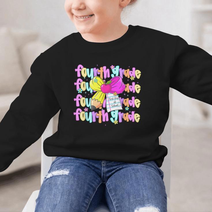 4th Grade For Girls Back To School First Day Fourth Grade Graphic Kid Sweatshirt 4th Grade For Girls Back To School First Day Fourth Grade Graphic Kid Sweatshirt