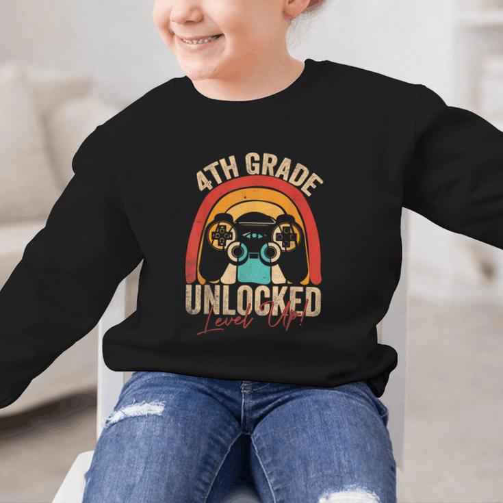 4th Grade Unlocked Level Up Gamer Back To School Fourth Graphic Kid Sweatshirt 4th Grade Unlocked Level Up Gamer Back To School Fourth Graphic Kid Sweatshirt