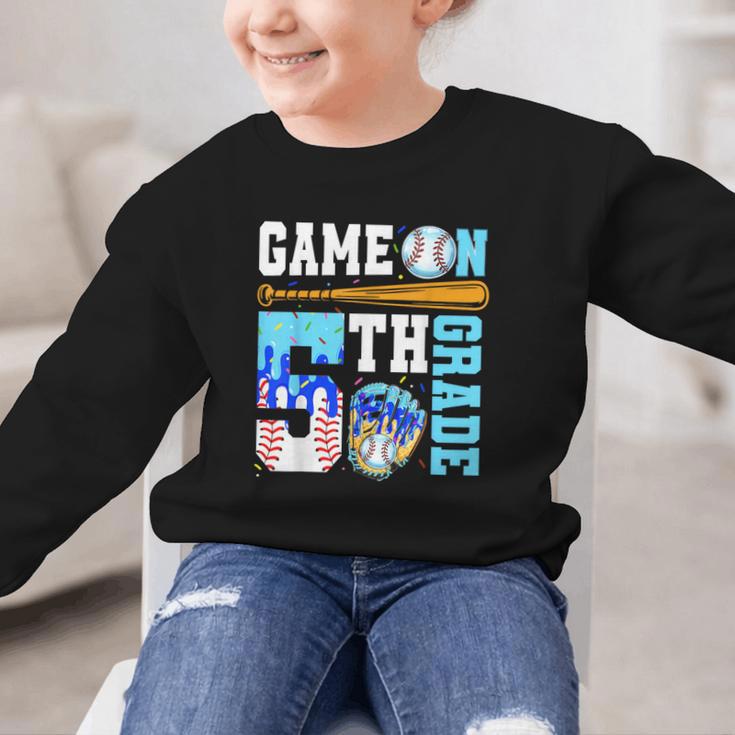 5th Grade Back To School Baseball Drip Ice Cream Game On Graphic Kid Sweatshirt 5th Grade Back To School Baseball Drip Ice Cream Game On Graphic Kid Sweatshirt