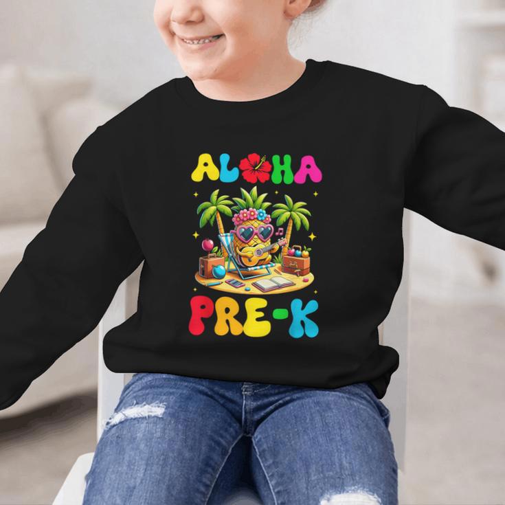 Aloha Pre-K Pineapple Hawaii Back To School Kids Girls Graphic Kid Sweatshirt Aloha Pre-K Pineapple Hawaii Back To School Kids Girls Graphic Kid Sweatshirt