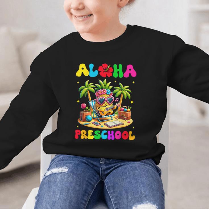 Aloha Preschool Pineapple Hawaii Back To School Kids Girl Graphic Kid Sweatshirt Aloha Preschool Pineapple Hawaii Back To School Kids Girl Graphic Kid Sweatshirt
