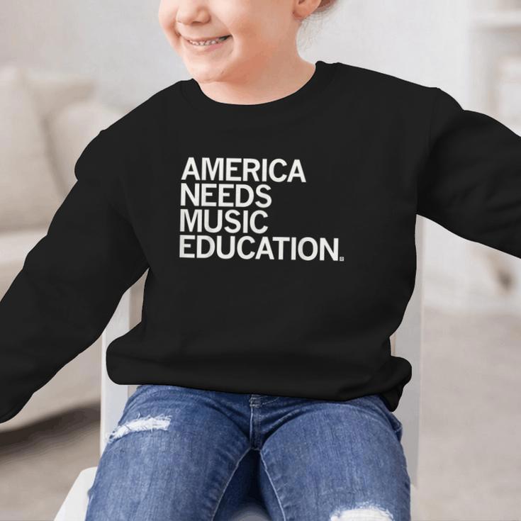 America Needs Music Education Advocacy Back To School Graphic Kid Sweatshirt America Needs Music Education Advocacy Back To School Graphic Kid Sweatshirt