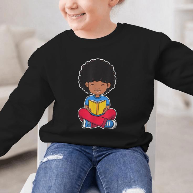 Back To School Afro African American Boy Student Graphic Kid Sweatshirt Back To School Afro African American Boy Student Graphic Kid Sweatshirt