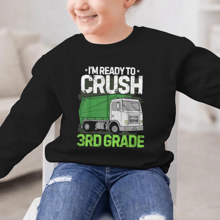 Back To School First Day Of 3rd Grade Garbage Truck Boys Graphic Kid Sweatshirt