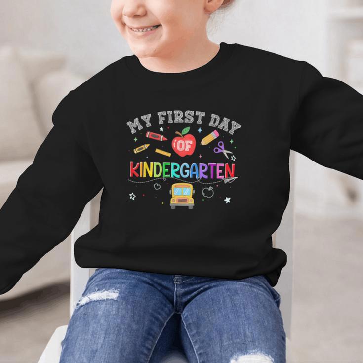 Back To School My First Day Of Kindergarten Boy Girl Graphic Kid Sweatshirt Back To School My First Day Of Kindergarten Boy Girl Graphic Kid Sweatshirt