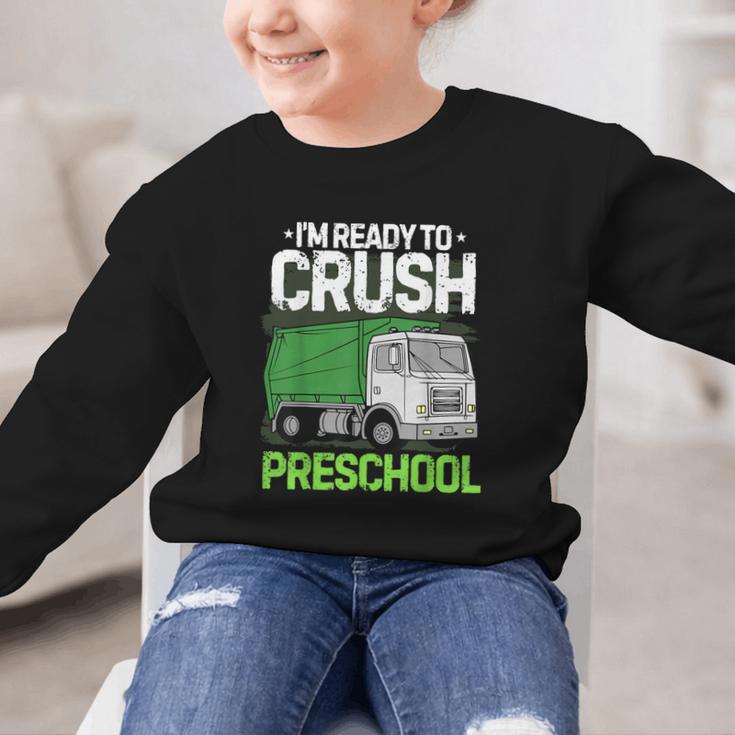 Back To School First Day Of Preschool Garbage Truck Boys Graphic Kid Sweatshirt