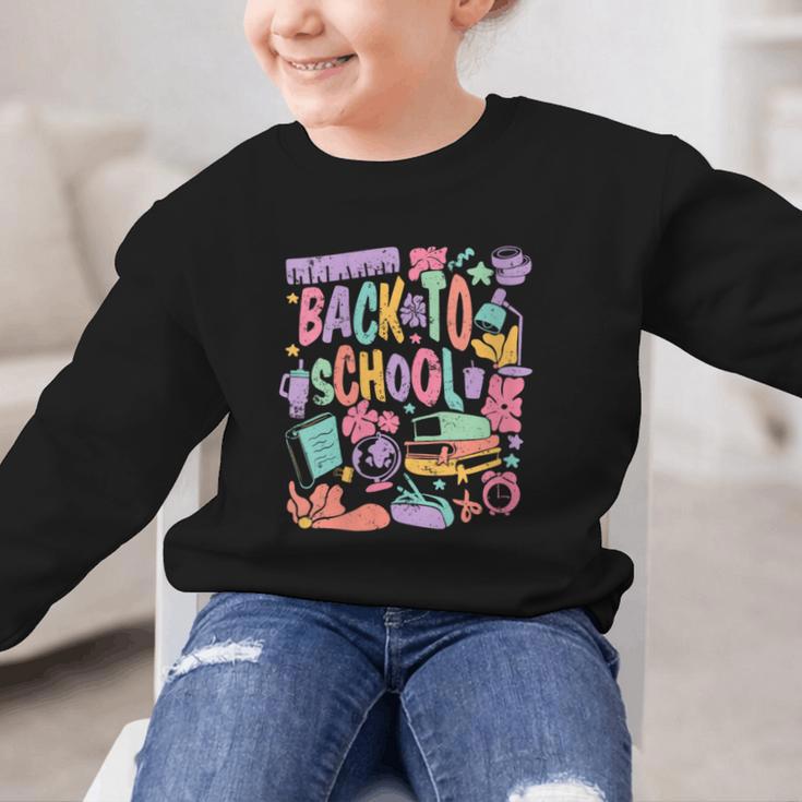 Back To School Fun Supplies Learning Graphic Kid Sweatshirt Back To School Fun Supplies Learning Graphic Kid Sweatshirt
